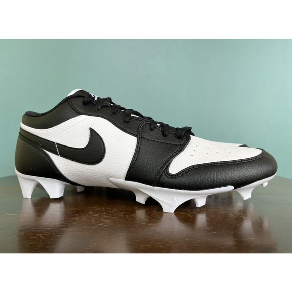 Jordan 1 Low TD "Panda" White/Black Football Cleats Men's Size 13 FJ6245-100 - Picture 2 of 11